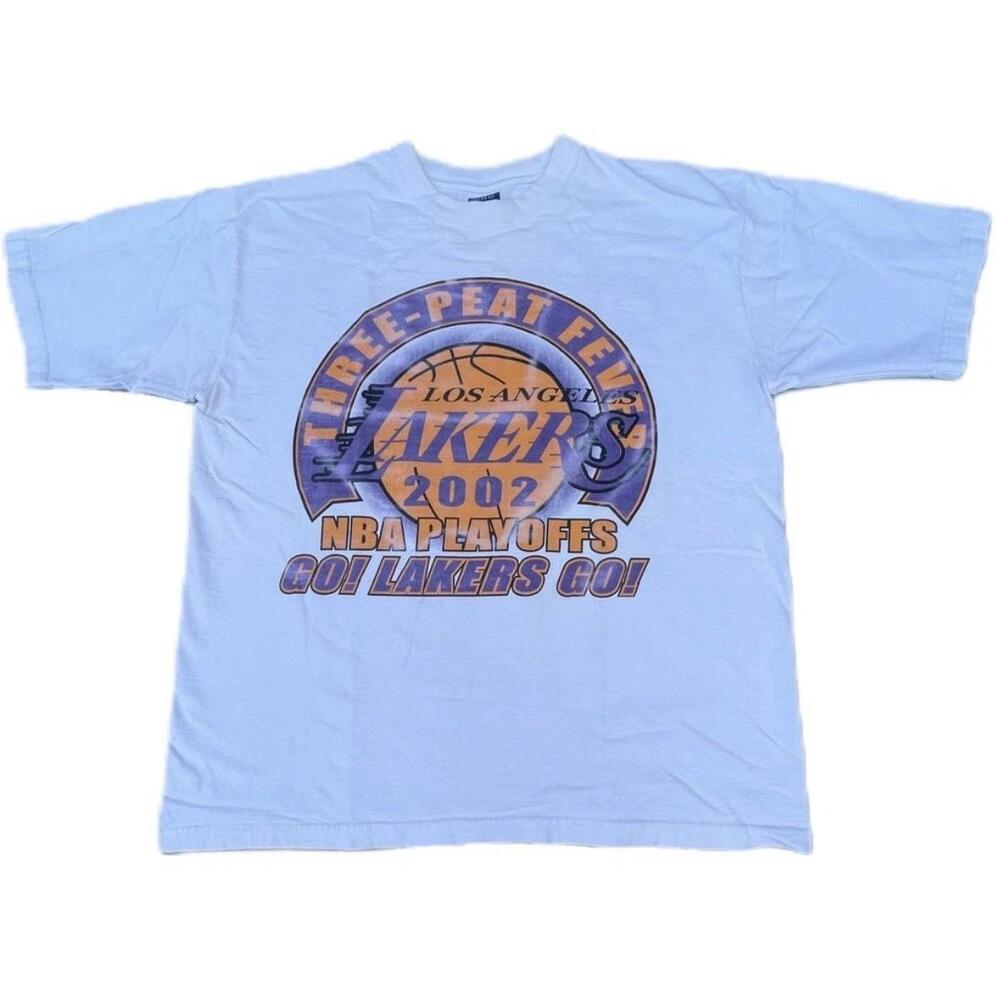 Nba Los Angeles Lakers Play Offs White Graphic T-Shirt